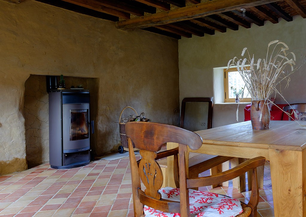 Ecogîte La Charrette Bleue - Salon & Poêle à Bois